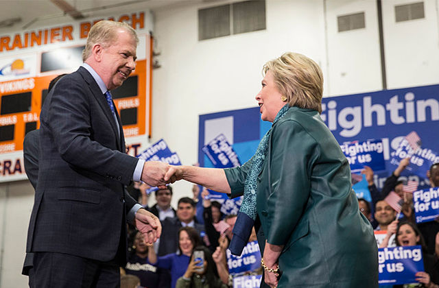 Ed Murray and Hillary Clinton