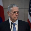 Defense Secretary James Mattis attends a joint briefing with his South Korean counterpart Han Min-Koo at the headquarters of the Defense Ministry on February 3, 2017, in Seoul, South Korea.
