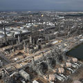 An oil refinery is shown near Houston following Hurricane Harvey August 30, 2017 in Houston, Texas. 